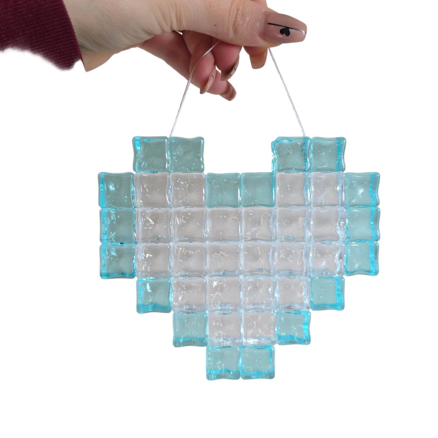 Pixel Valentine Heart - hanging decor